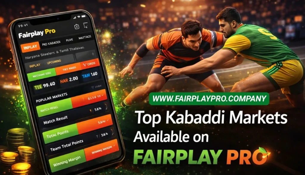 Top Kabaddi Markets Available on Fairplaypro