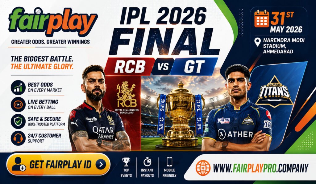 Fairplaypro IPL 2026 Final Preview RCB vs GT Championship Clash
